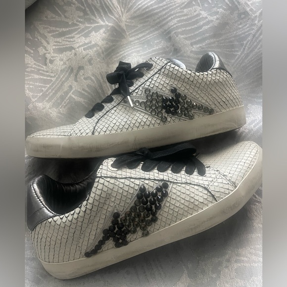 Zadig & voltaire white snake sneakers with crystals - Picture 9 of 9